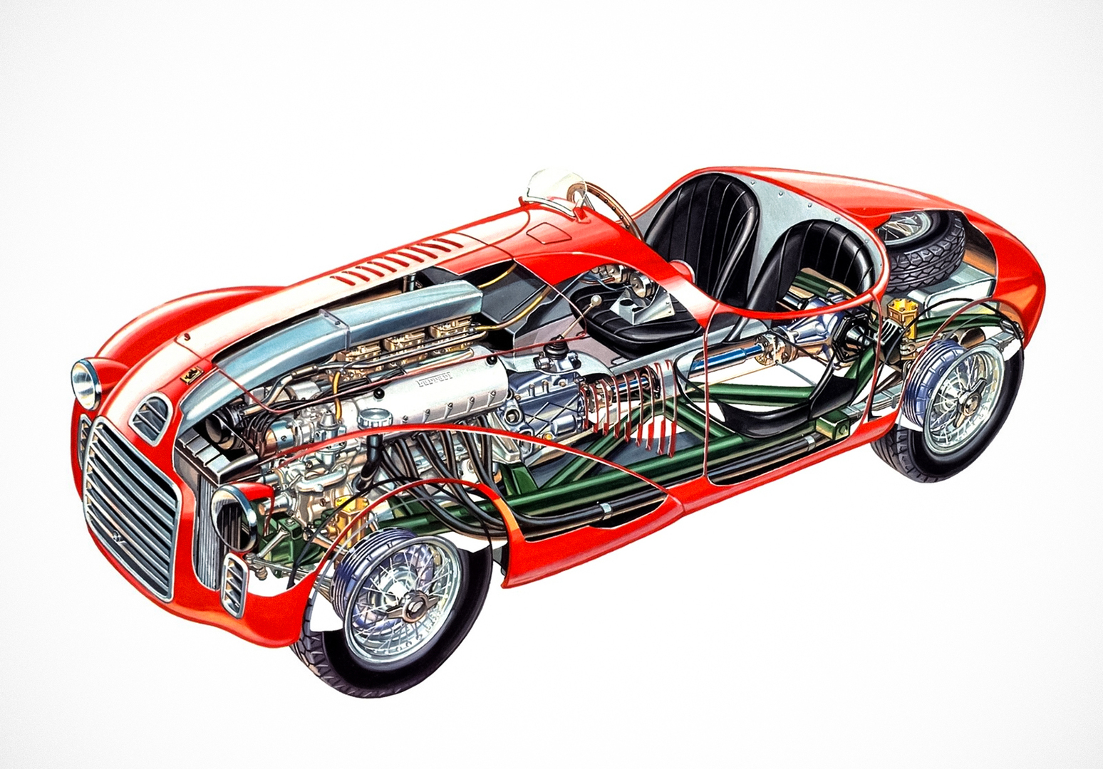 Ferrari 166 Cutaway