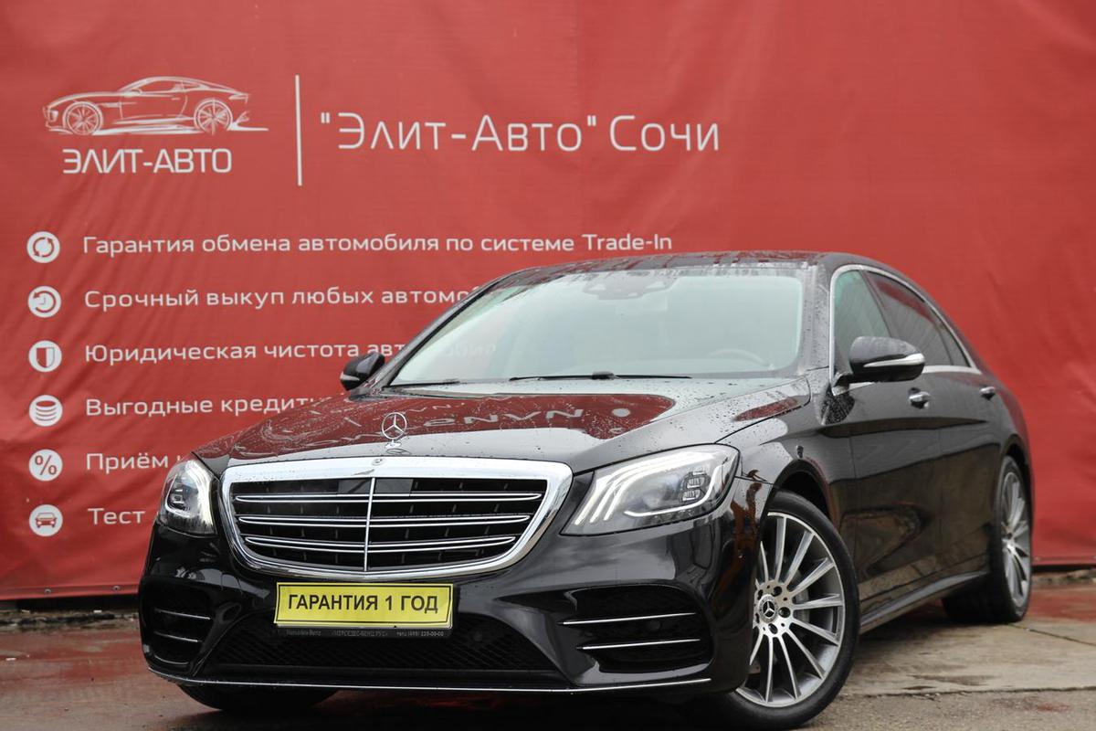 Продано: Mercedes-Benz S-Класс W222 рестайлинг S 400d 4MATIC 340 л.с.  черный в Краснодарском крае - Quto.ru