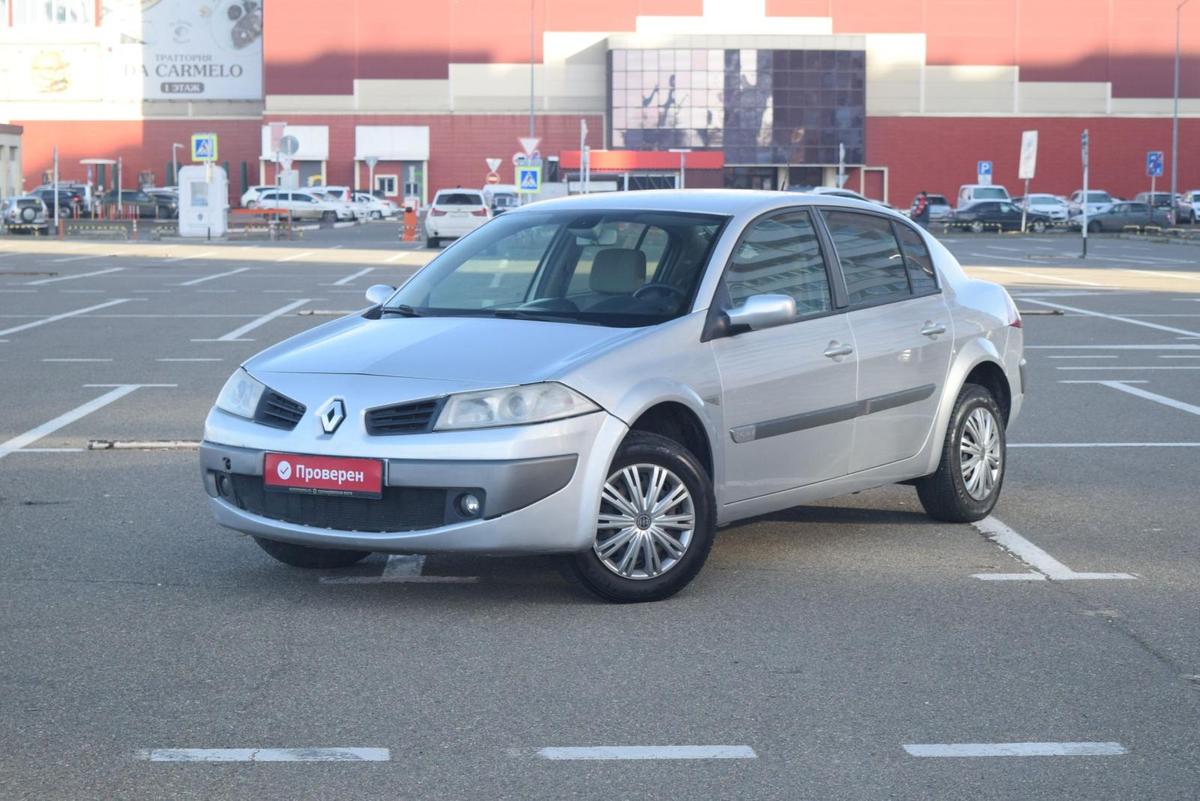 Продано: Renault Megane седан II поколение 1.6 AT 110 л.с. серебряный в  Краснодарском крае - Quto.ru