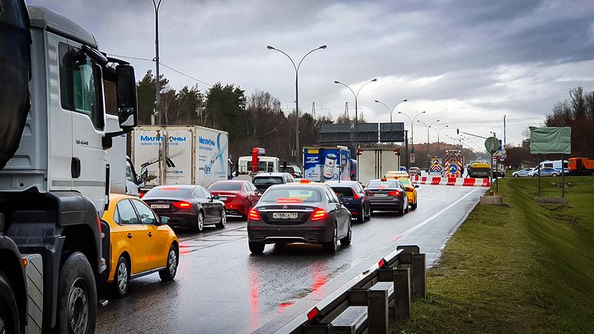 на въезде в москву