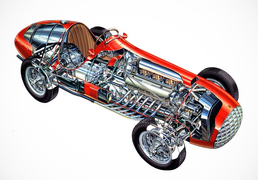 4.5-литровый атмосферный V12 конструкции Аурелио Лампреди вселил в команду Ferrari надежду по ходу не слишком удачно складывавшегося дебютного сезона в Формуле-1.