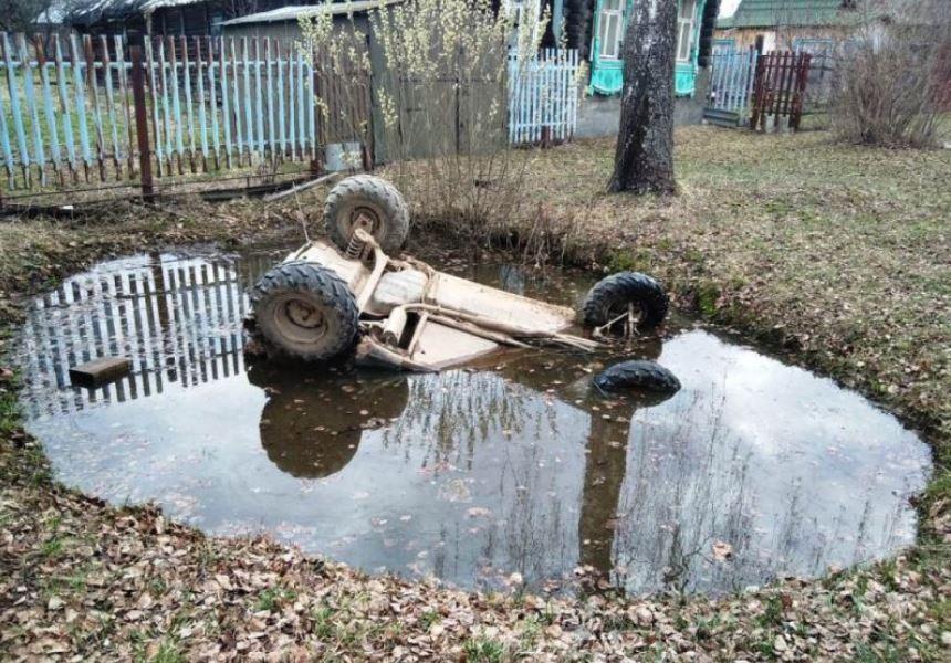Водитель внедорожной «Оки» утонул в луже