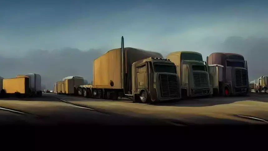 Три сотни грузовиков ждут в очереди на Керченскую переправу