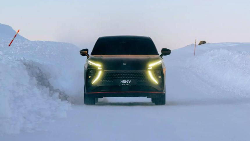 Новый кроссовер Evolute i-Sky для России проходит северные тесты