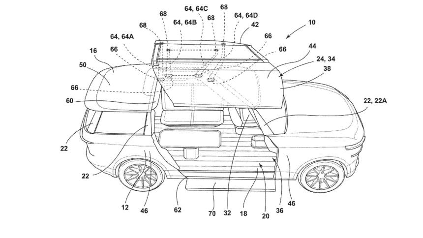 Ford запатентовал внедорожник с гигантской подъемной дверью