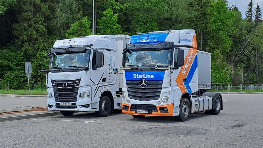 На трассе М-11 замечены первые беспилотные грузовики