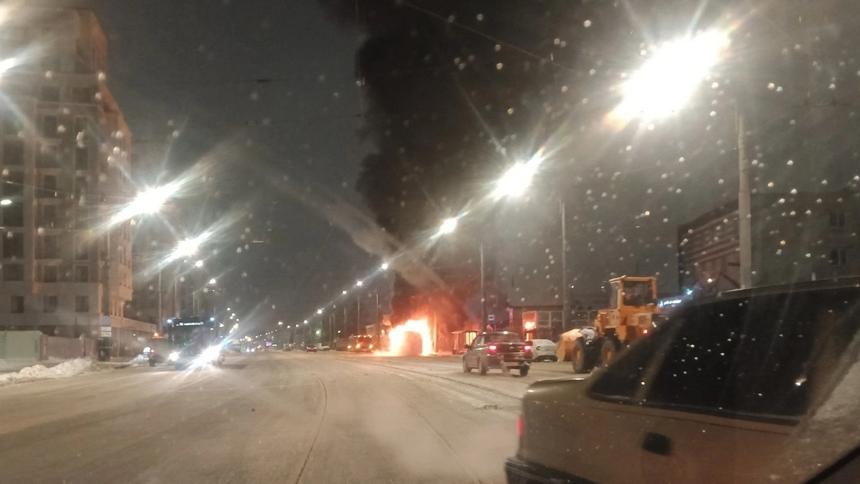 В Петербурге сгорел очередной автобус