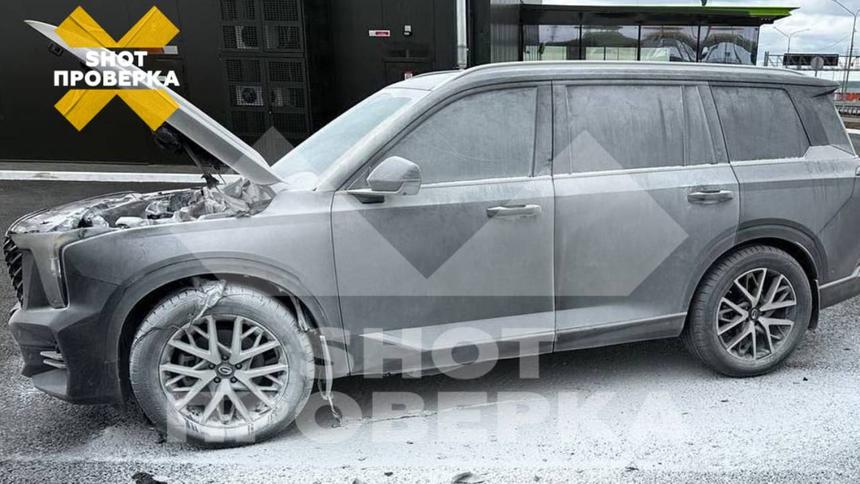 Кроссовер GAC загорелся на трассе М-12